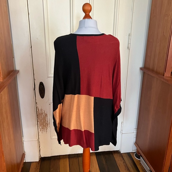 Large size tunic, color block, soft. August Silk, L. Good condition - Picture 3 of 4